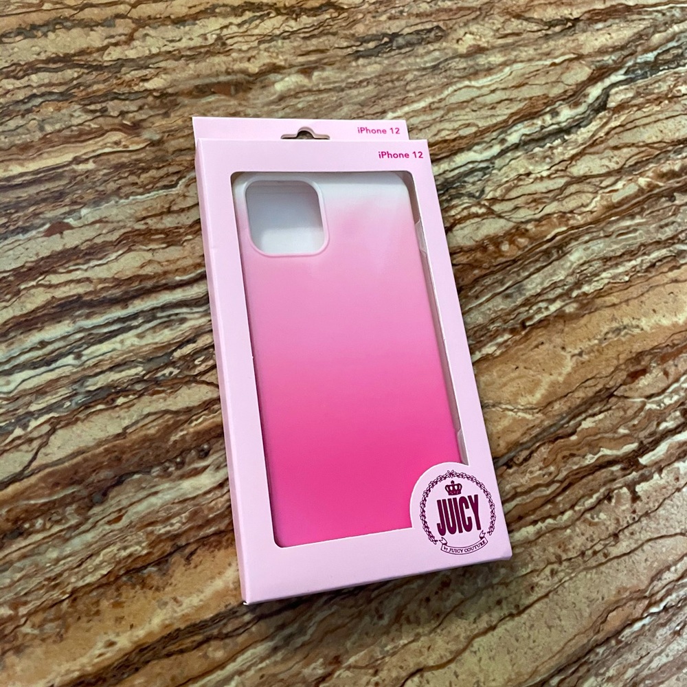 NWT Juicy Couture Pink Ombre Phone Case For iPhone 12
